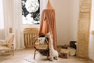 Tenda a rullo da interno con decorazione a fiori
