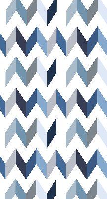 Tenda a rullo per interni con motivo a spina di pesce blu