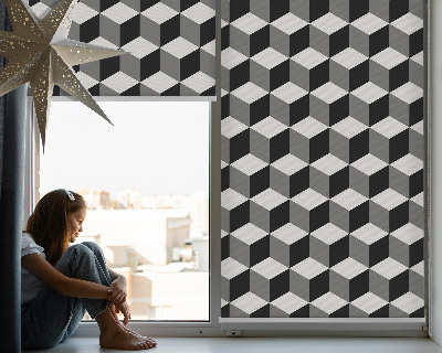 Tenda a rullo per interni con design a cubi 3D