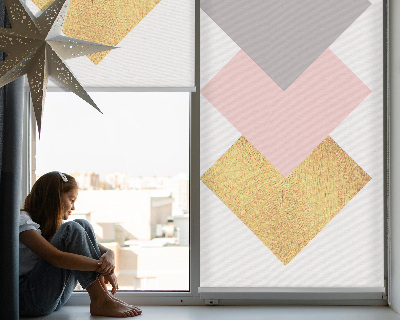 Tenda a rullo in tessuto con stampa a quadrati sovrapposti