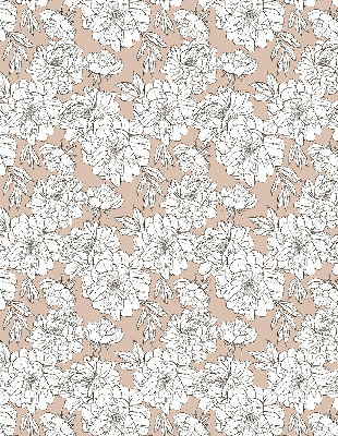 Tenda a rullo per finestra con fantasia di fiori disegnati