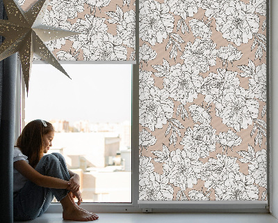 Tenda a rullo per finestra con fantasia di fiori disegnati