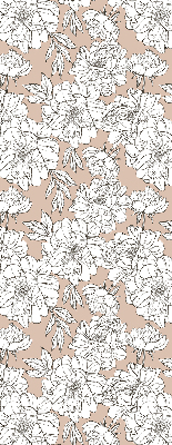 Tenda a rullo per finestra con fantasia di fiori disegnati