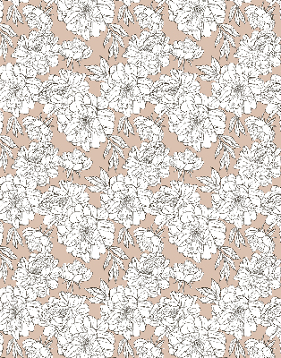 Tenda a rullo per finestra con fantasia di fiori disegnati