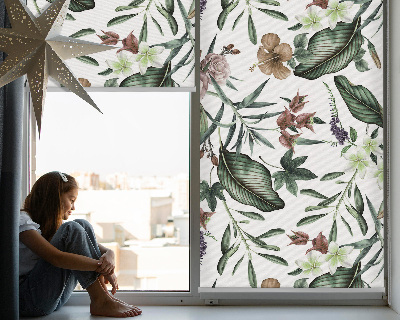 Tenda a rullo da interno con fantasia natura esotica