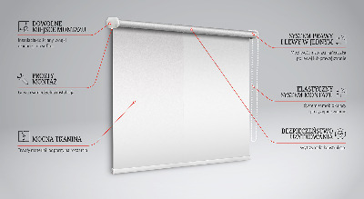 Tenda a rullo in tessuto di colore bianco