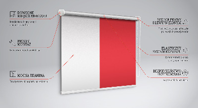 Tenda a rullo per porta finestra di colore rosso