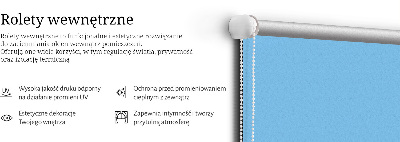 Tenda a rullo per porta finestra di colore blu
