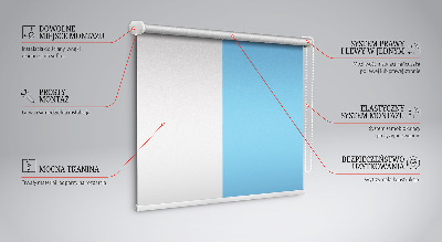 Tenda a rullo per porta finestra di colore blu