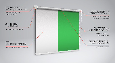 Tenda a rullo per finestra di colore verde