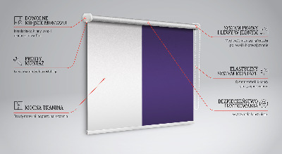 Tenda a rullo per porta finestra di colore viola