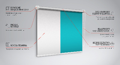 Tenda a rullo per finestra di colore turchese