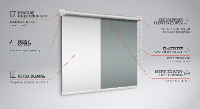 Tenda a rullo da interno di colore grigio