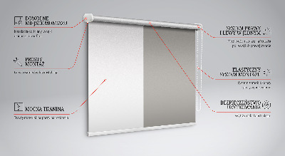 Tenda a rullo per finestra di colore grigio