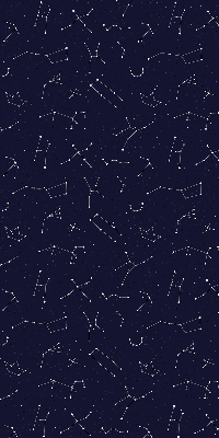 Tenda a rullo per porta finestra con stampa a motivo di costellazione di stelle