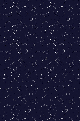 Tenda a rullo per porta finestra con stampa a motivo di costellazione di stelle