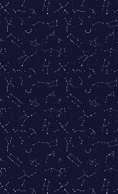 Tenda a rullo per porta finestra con stampa a motivo di costellazione di stelle