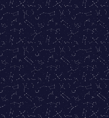 Tenda a rullo per porta finestra con stampa a motivo di costellazione di stelle