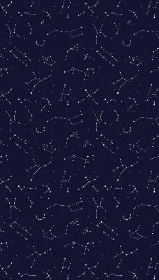 Tenda a rullo per porta finestra con stampa a motivo di costellazione di stelle