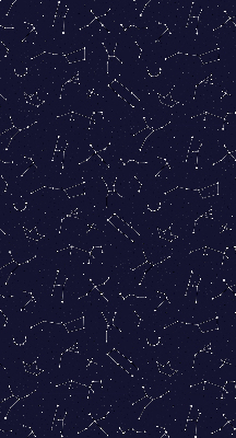 Tenda a rullo per porta finestra con stampa a motivo di costellazione di stelle