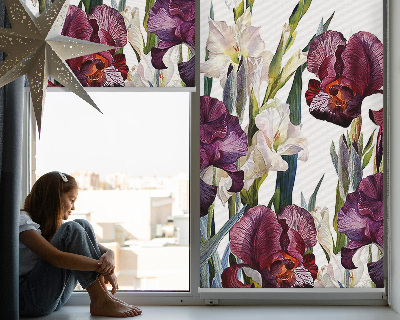 Tenda a rullo per porta finestra con motivo a piccoli fiori