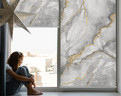 Tenda a rullo per interni in colore marmo grigio
