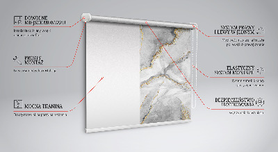 Tenda a rullo per interni in colore marmo grigio