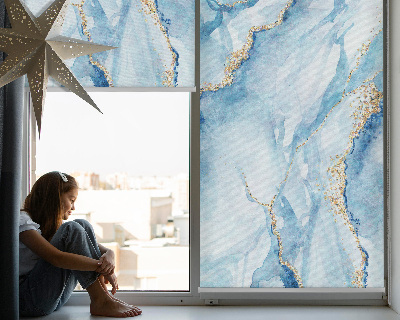 Tenda a rullo da interno in marmo blu