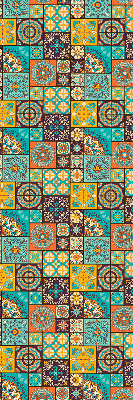 Tenda a rullo per finestra con design a mandala colorato