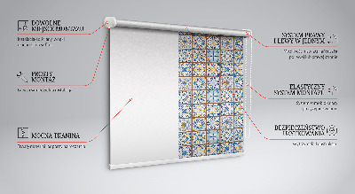 Tenda a rullo per porta finestra modello mandala