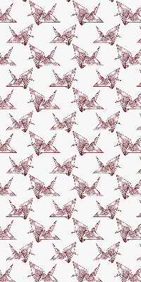 Tenda a rullo per finestra con motivo di cigni in origami