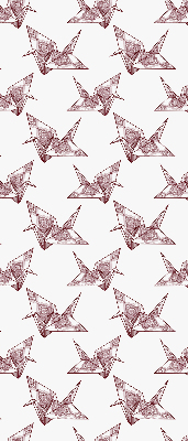 Tenda a rullo per finestra con motivo di cigni in origami