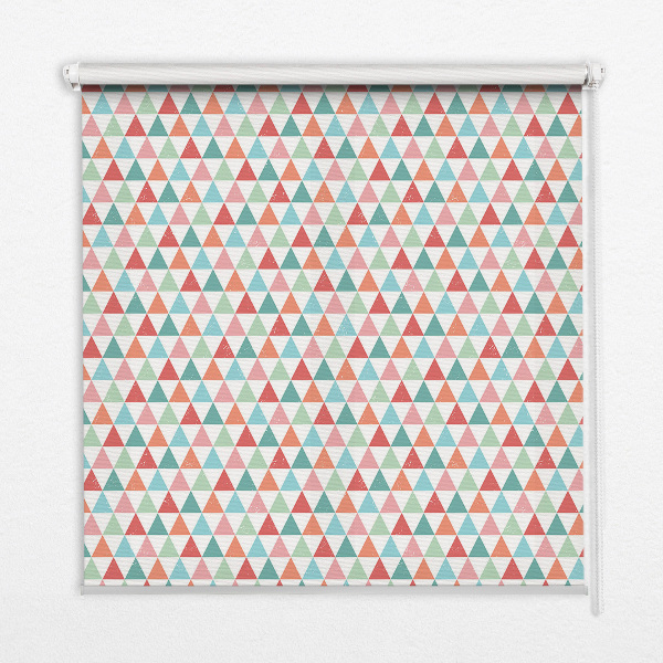 Tenda a rullo con fantasia di triangoli colorati
