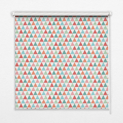 Tenda a rullo con fantasia di triangoli colorati