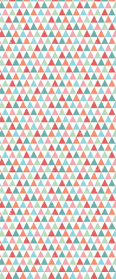 Tenda a rullo con fantasia di triangoli colorati