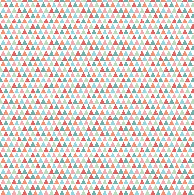Tenda a rullo con fantasia di triangoli colorati
