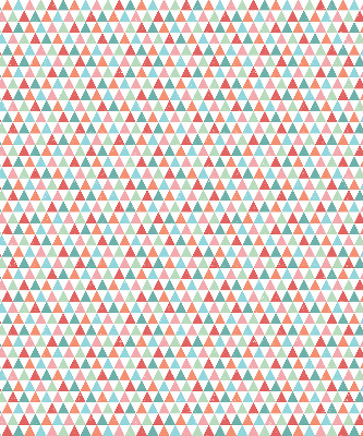 Tenda a rullo con fantasia di triangoli colorati