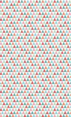 Tenda a rullo con fantasia di triangoli colorati