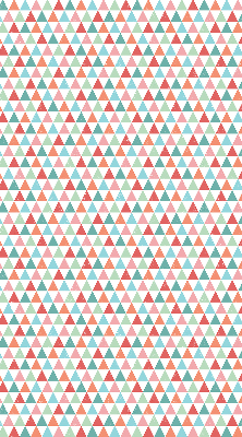 Tenda a rullo con fantasia di triangoli colorati