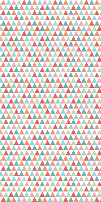 Tenda a rullo con fantasia di triangoli colorati