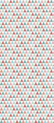 Tenda a rullo con fantasia di triangoli colorati