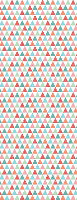 Tenda a rullo con fantasia di triangoli colorati
