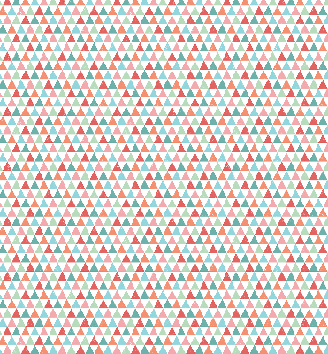 Tenda a rullo con fantasia di triangoli colorati