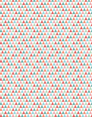 Tenda a rullo con fantasia di triangoli colorati