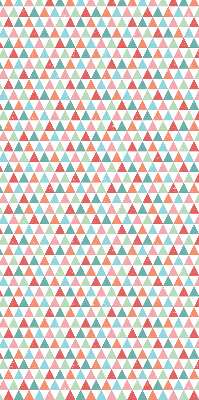Tenda a rullo con fantasia di triangoli colorati