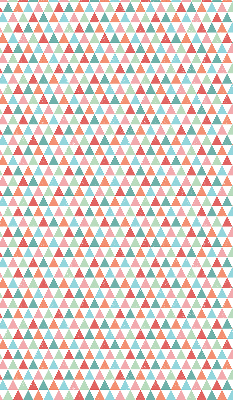 Tenda a rullo con fantasia di triangoli colorati