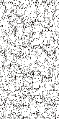 Tenda a rullo interna per finestra con fantasia di gatti disegnati