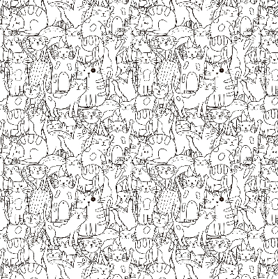Tenda a rullo interna per finestra con fantasia di gatti disegnati