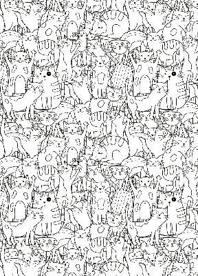 Tenda a rullo interna per finestra con fantasia di gatti disegnati