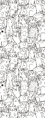 Tenda a rullo interna per finestra con fantasia di gatti disegnati